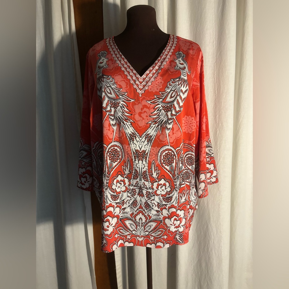 Bob Mackie Vintage “Wearable Art” Blouse-1x - image 1